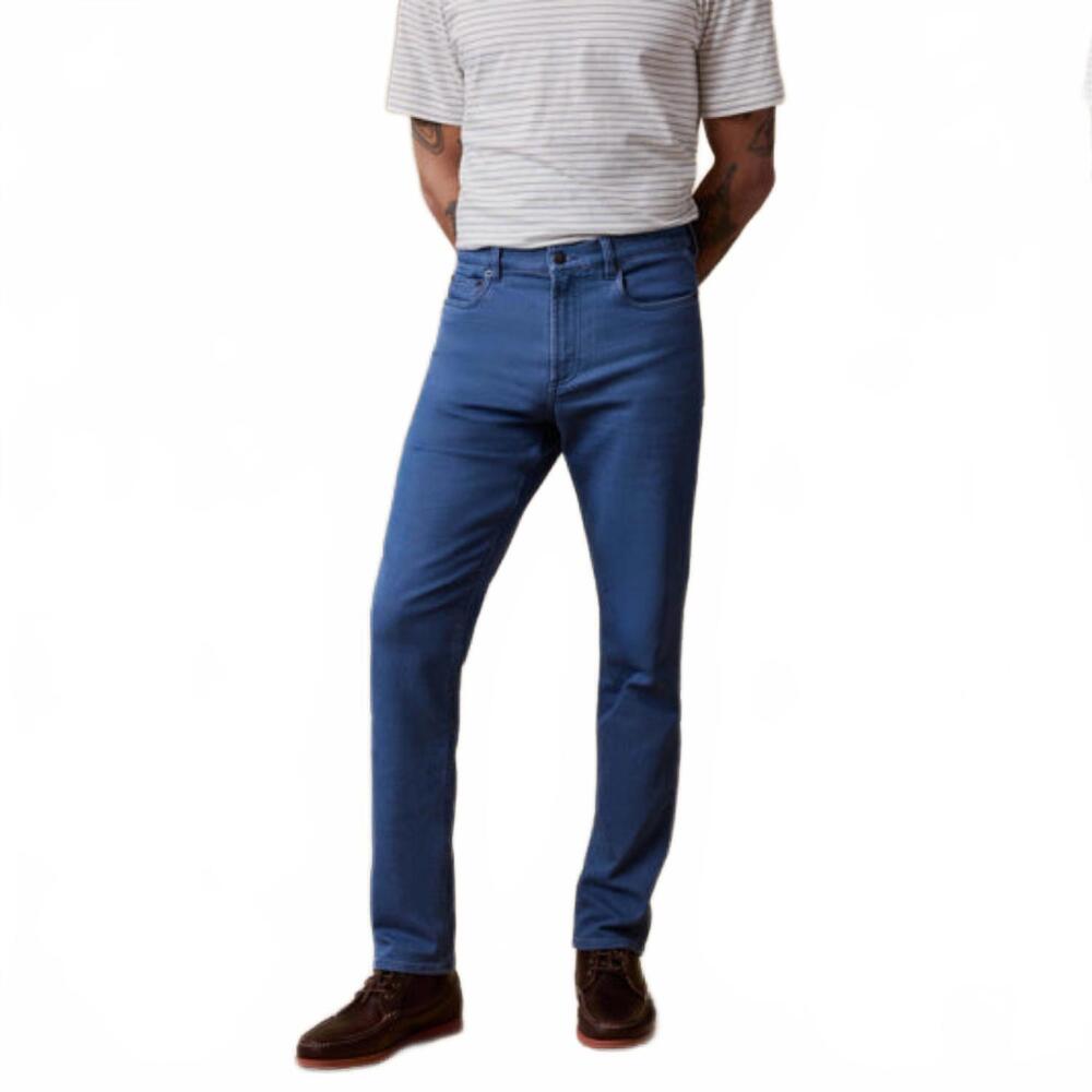 NEW FAHERTY stretch terry 5-pocket pant - 32" in pacific tides